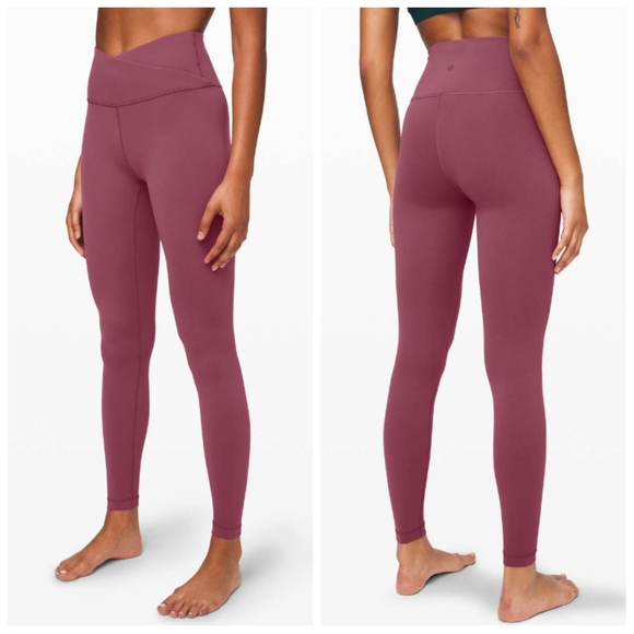 Lululemon Always On High Rise 28" Everlux "Plumful" Women's 10 Rare Athleisure - Picture 2 of 7